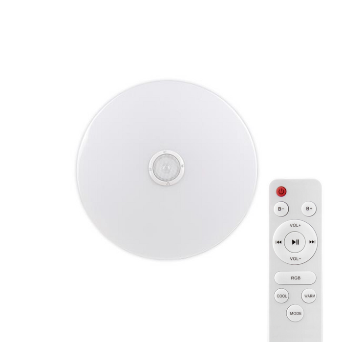 Plafonieră LED smart cu lumină albă reglabilă și efecte multicolor