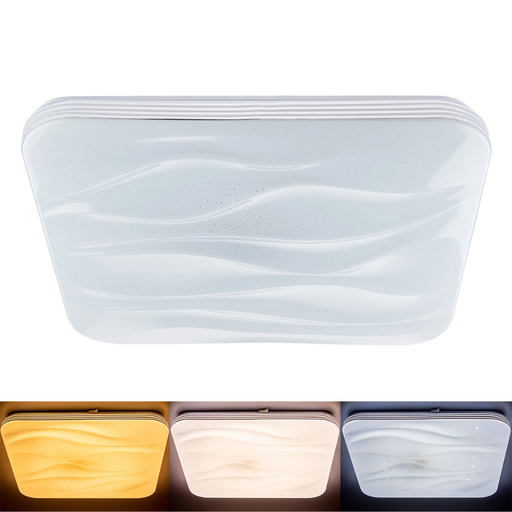  plafonieră LED pătrată cu carcasă metalică, 3 temperaturi de culoare