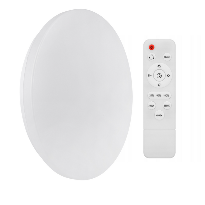 plafoniera led cu telecomanda, dimabila, 3 temperaturi culoare