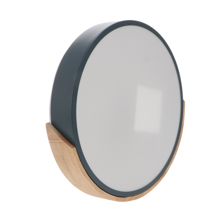 Plafonieră LED moderna cu telecomanda, 24W CCT, gri cu  maro