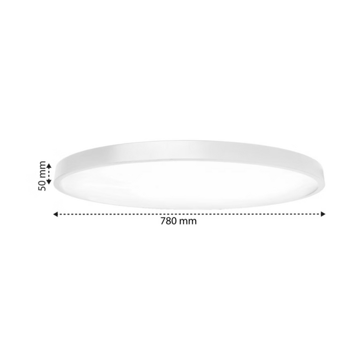 Plafonieră LED inteligentă Ø780 mm cu telecomandă IR și aplicație mobilă