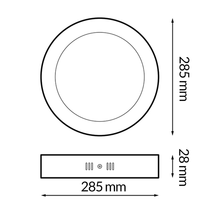 Corp de iluminat LED pe suprafață Ledvance 25W, dimensiuni 285x28mm