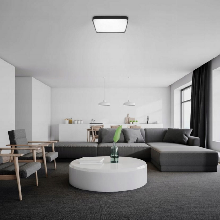 lumina alb neutru 4000K emisă de plafoniera LED pătrată FILO