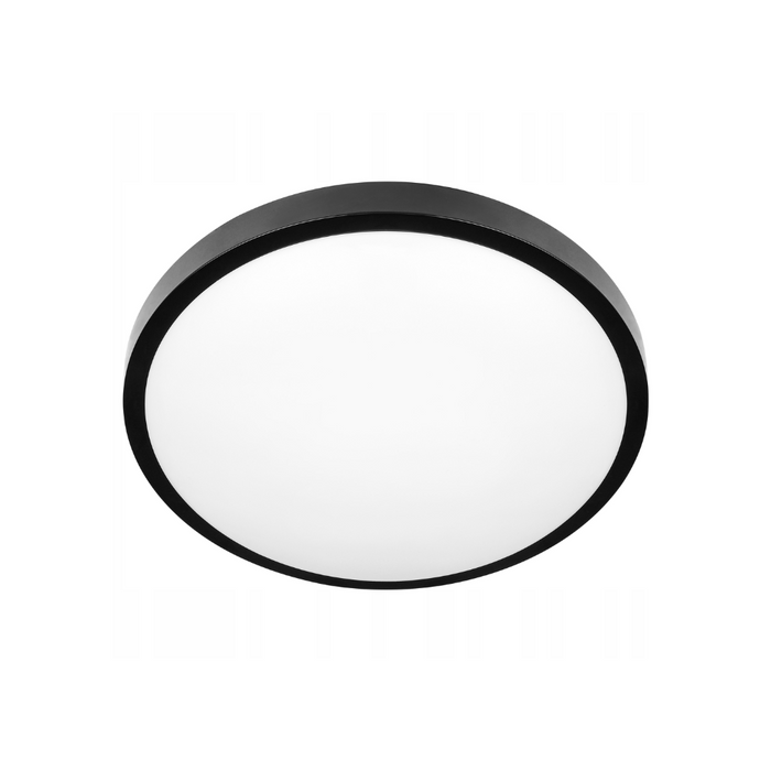 Plafonieră LED rotundă Ø255mm neagră cu protecție IP44