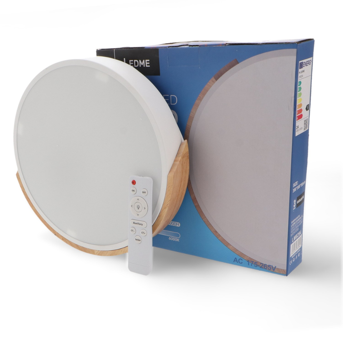 Plafonieră LED moderna cu telecomanda, 24W CCT, alba