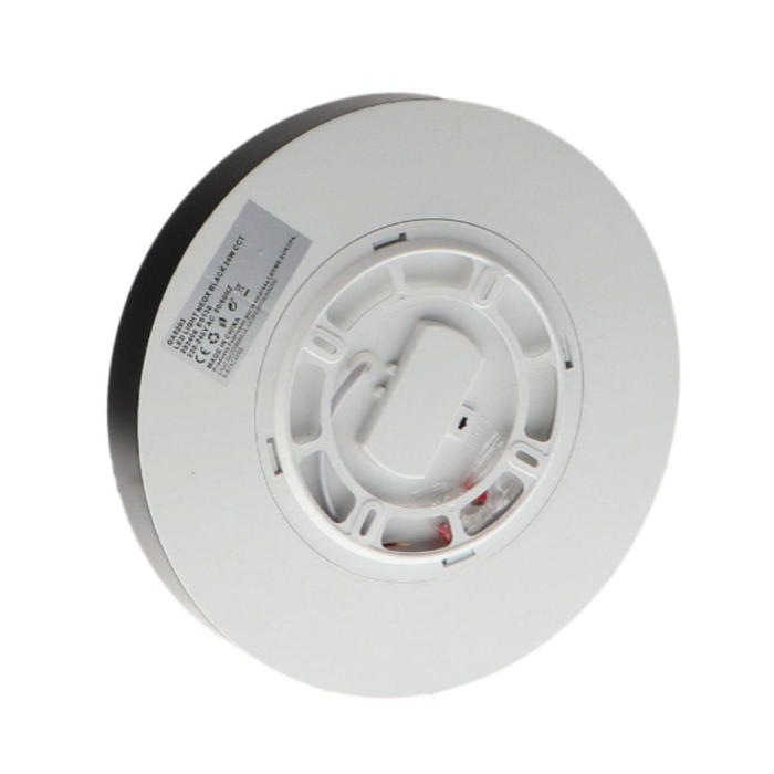 Plafonieră LED NEOX 24W neagră montată pe tavan alb
