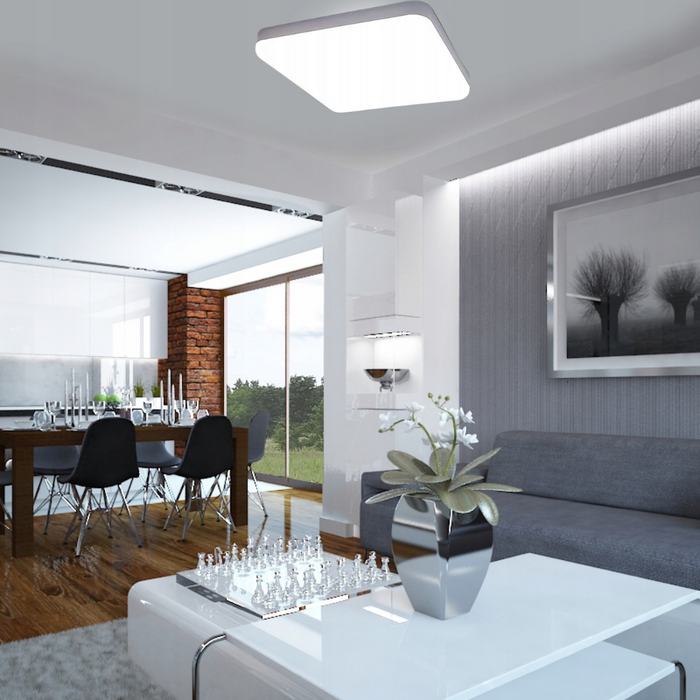 Plafonieră LED pătrată cu protecție IP44 pentru interior