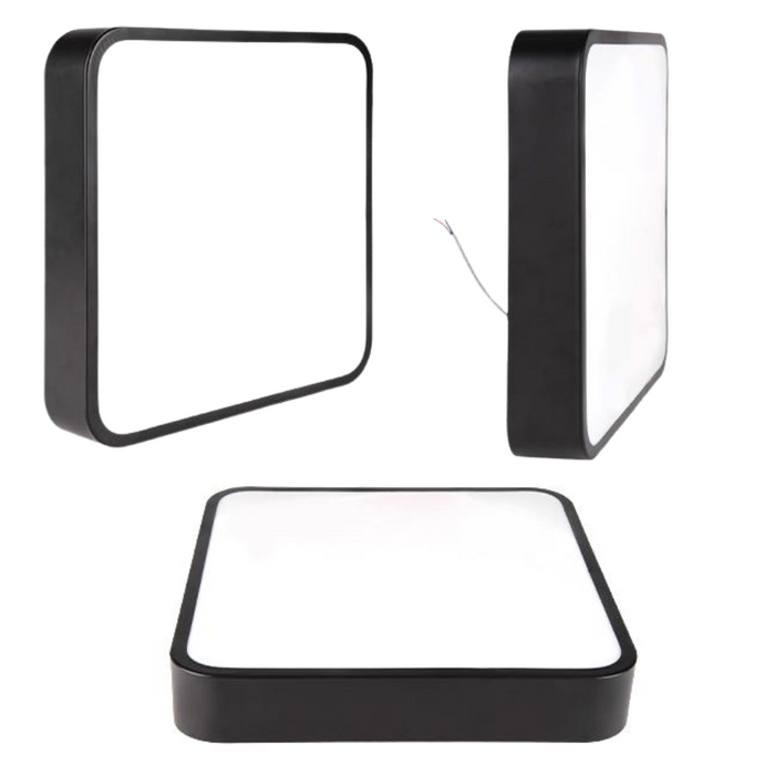 Corp plafon LED pătrat negru minimalist cu 2560lm
