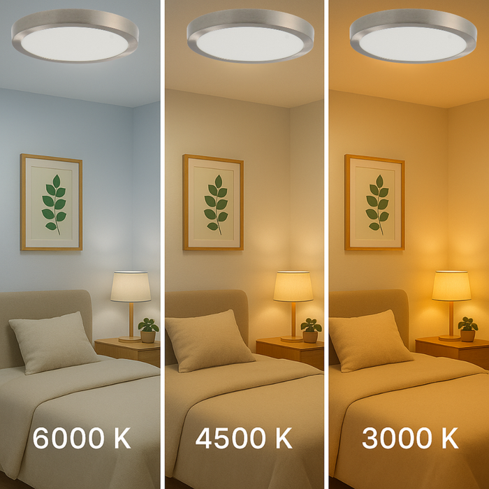 Plafonieră LED rotundă 25W design modern argintiu
