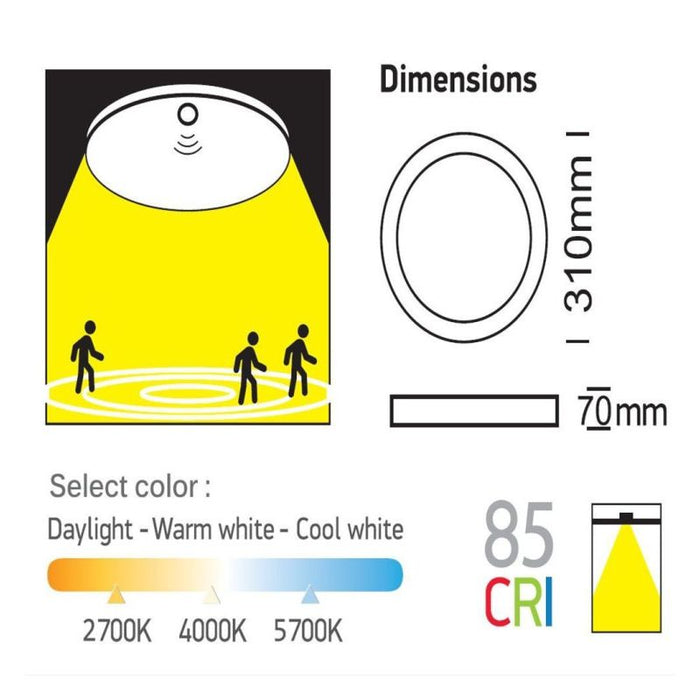 spot cu senzor, spot led cu senzor miscare, plafoniera led, plafoniera cu senzor, spoturi cu senzor, plafoniere cu senzor, plafoniera cu lumina CCT, spoturi CCT, ledia.ro