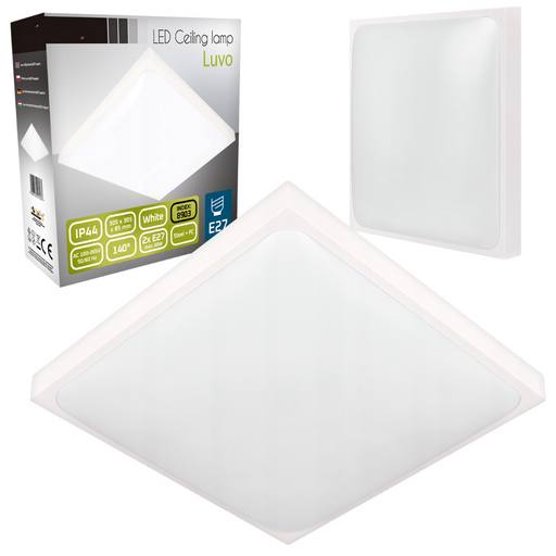 plafoniera luvo alba patrata 2xe27 ip44 305mm
