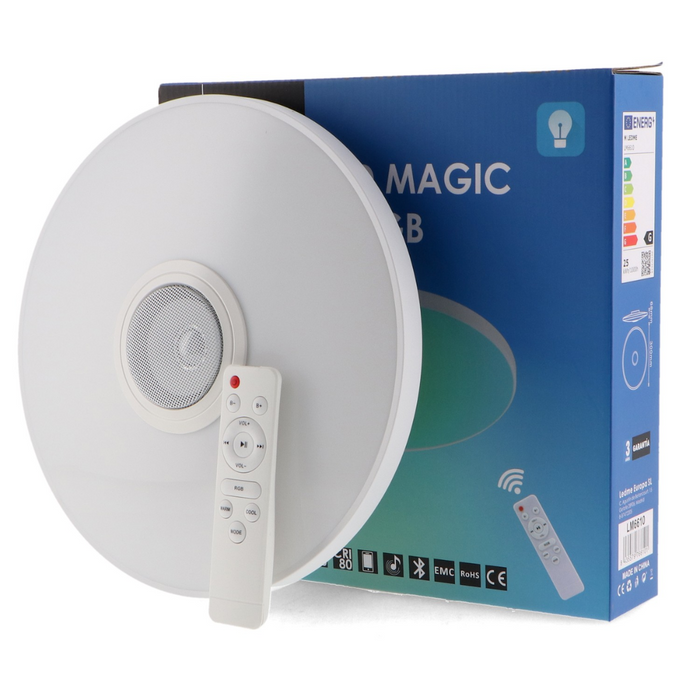 Control prin aplicație pentru plafoniera LED Magic RGB+CCT