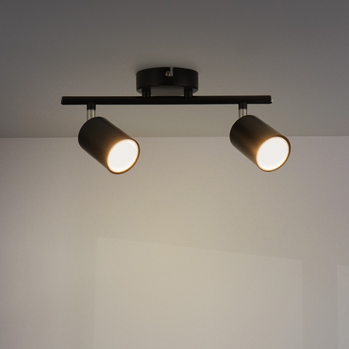 plafonieră Black 2 spoturi GU10 metal negru
