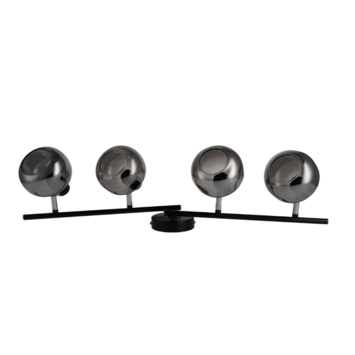 Lampă decorativă modernă neagră cu 4 socluri E14

