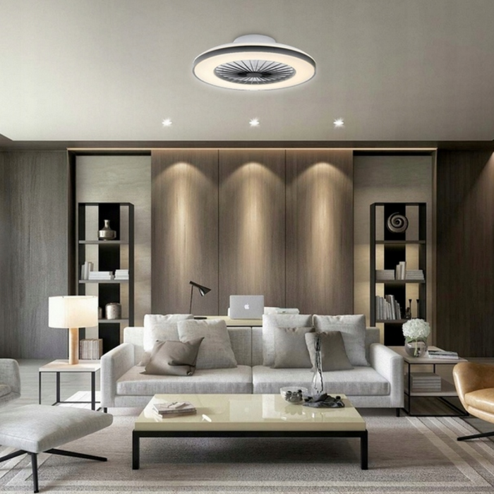 Plafoniera LED KLEO neagră pentru birouri și spații comerciale
