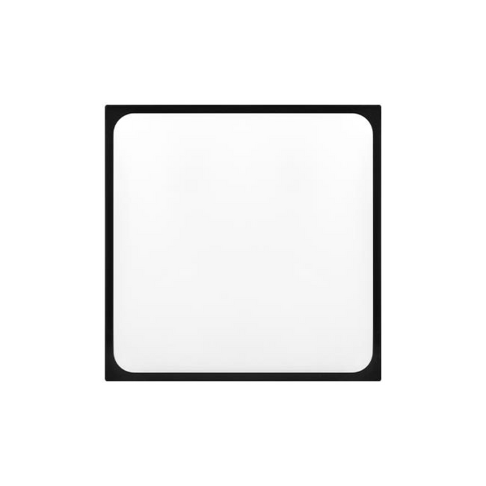 plafoniera compacta neagra slim cu doua socluri e27 si senzor