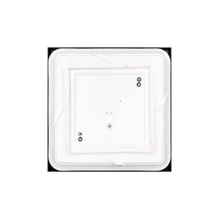 plafoniera moderna neagra slim 2xe27 cu senzor microvaluri