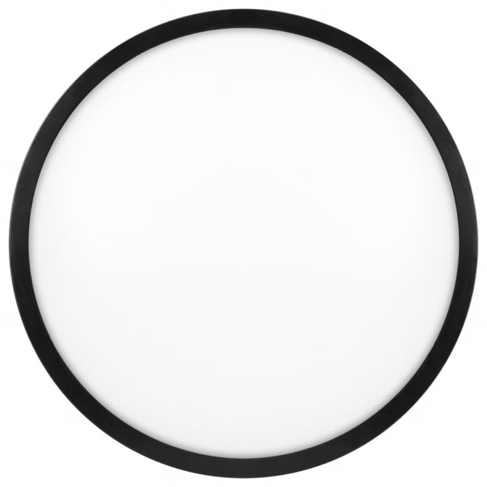 plafoniera neagra rotunda slim pentru baie bucatarie
