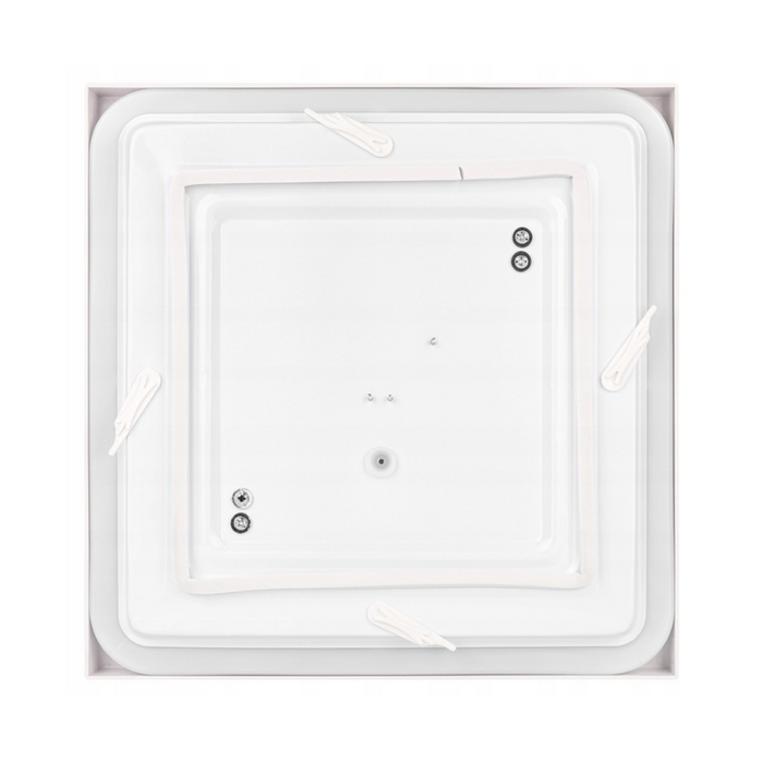 plafoniera simpla alba patrata 2xe27 corp rezistent