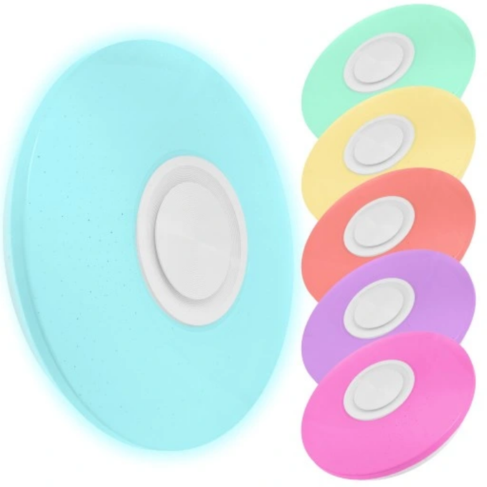Plafonieră LED 48W cu difuzor Bluetooth și culori personalizabile
