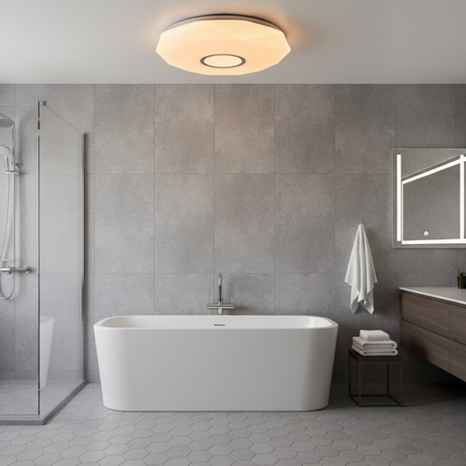 Plafonieră LED rotundă Diami 24W cu telecomandă și lumină reglabilă