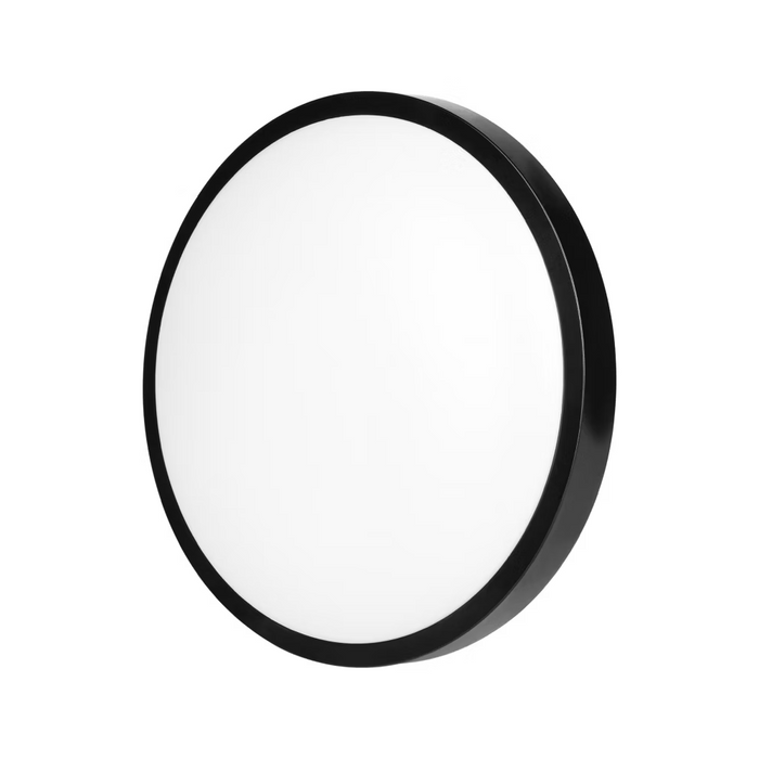 plafoniera rezistenta ip44 neagra rotunda 24w cu senzor
