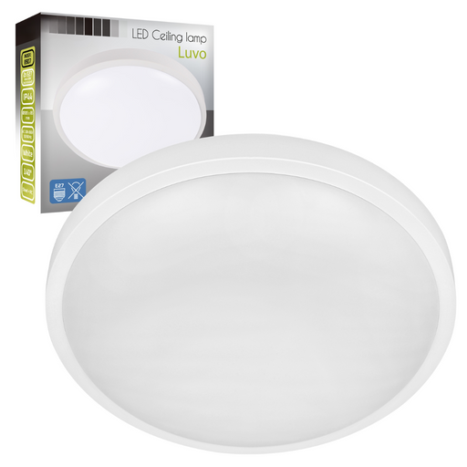 plafoniera rotunda alba luvo 2xe27 tavan ip44