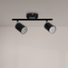 spot dublu design industrial negru, plafonieră GU10 negru modernă