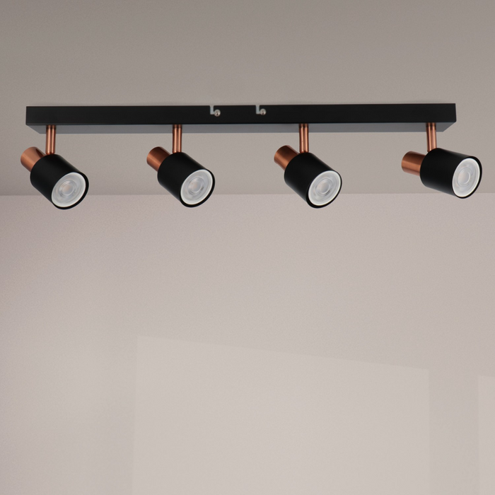 Corp de iluminat tavan Seria Gold 4xGU10, stil modern industrial