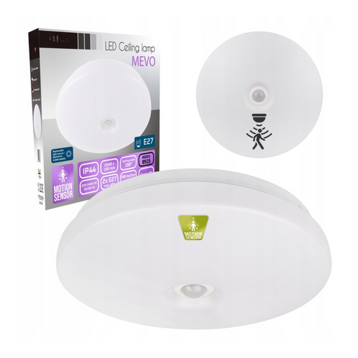 plafoniera smart 2xe27 cu senzor pir pentru scari si holuri
