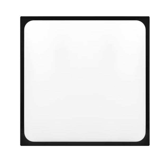 plafoniera decorativa neagra slim patrata 2xe27