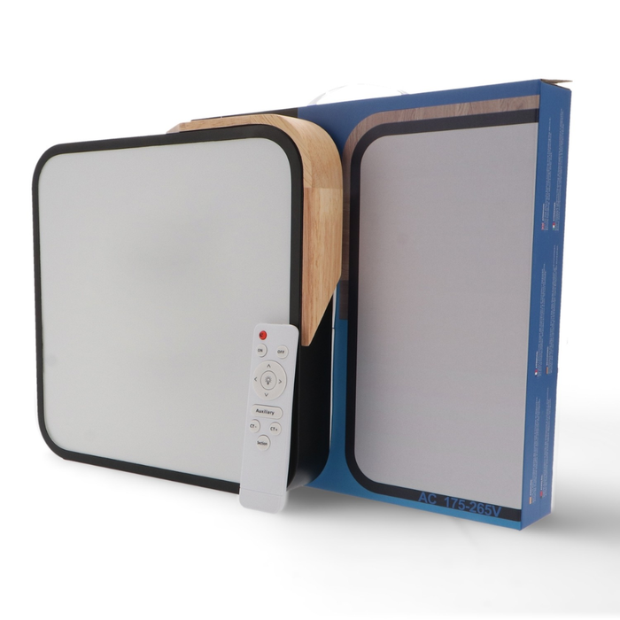 Plafonieră LED 24W Black Wood design elegant
