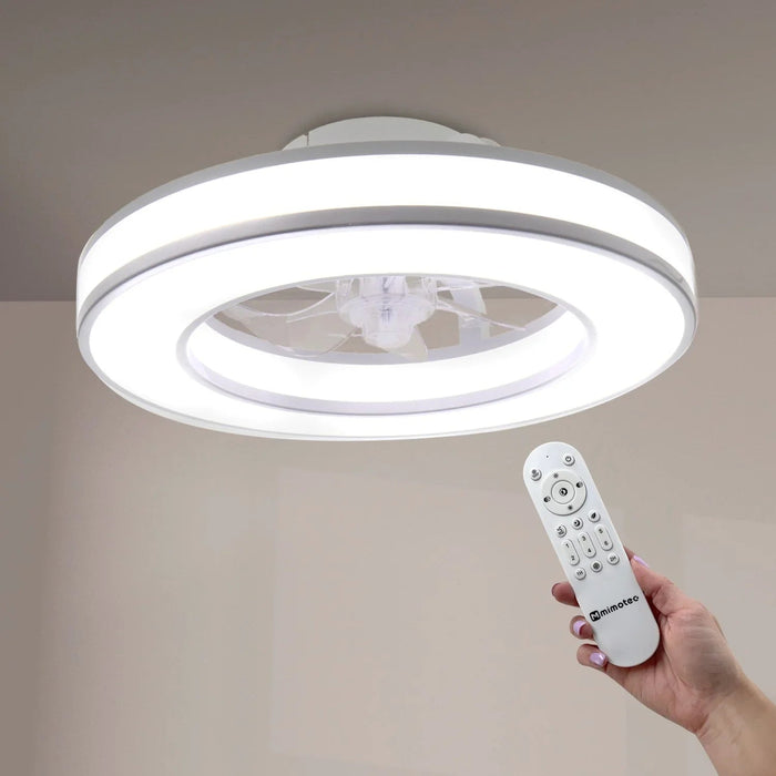 Ventilator de tavan LED Venecia CCT alb cu lumină reglabilă