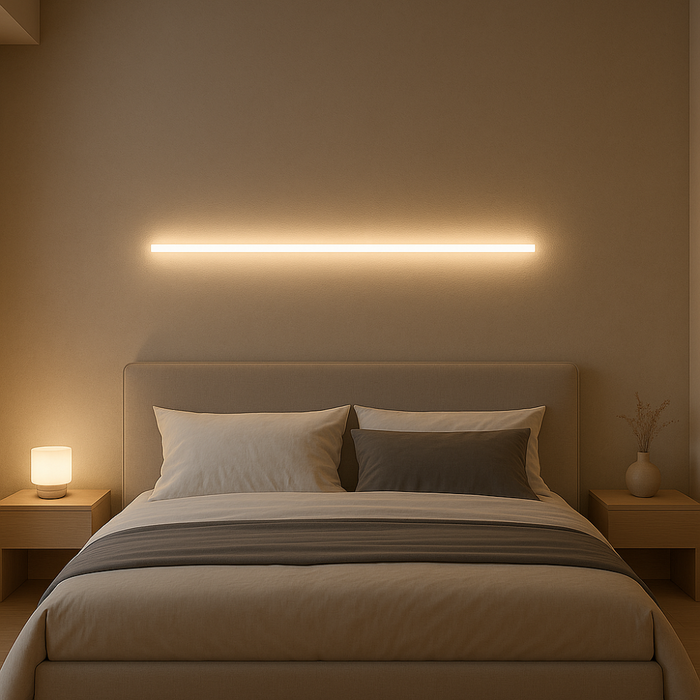 Dispersor alb lăptos montat în profil LED tencuit
