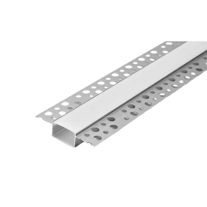 Detaliu profil LED aluminiu anodizat pentru rigips
