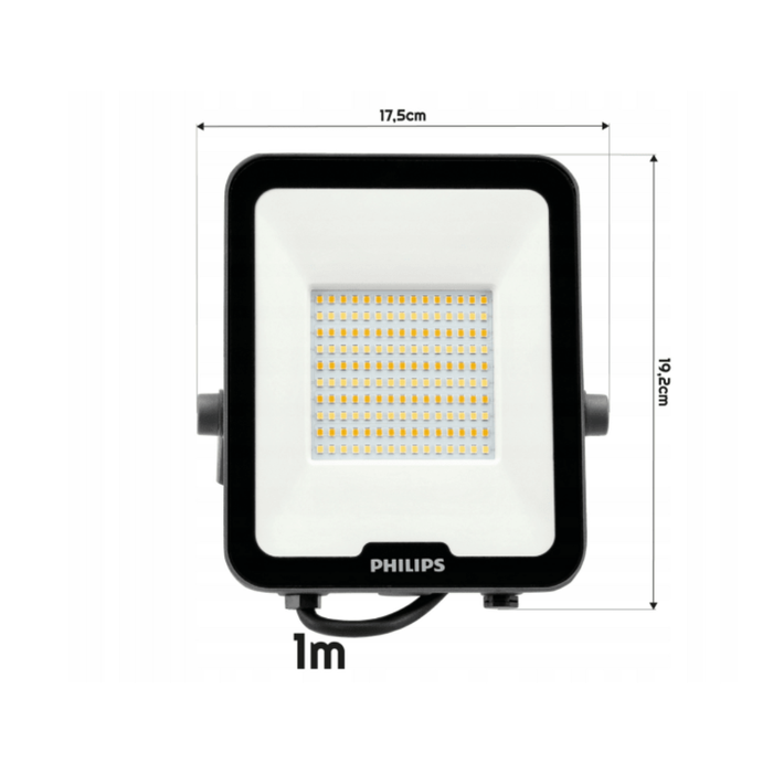 Proiector LED Ledinaire 50W cu sticlă securizată IK07, rezistent la impact
