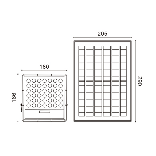 proiector solar 50w dimabil, cu telecomanda si senzor, ledia.ro