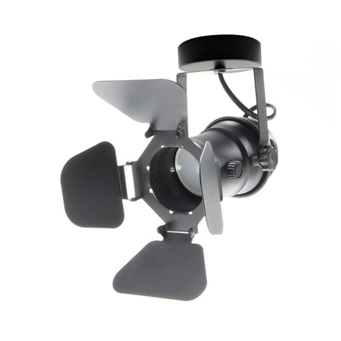 Spot teatral GU10 metal negru cu lumină direcțională
