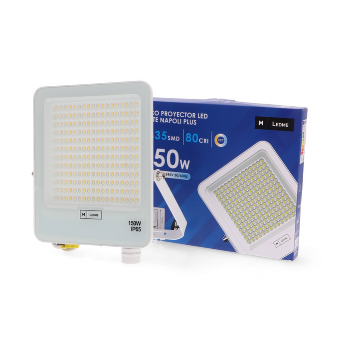 Proiector LED Napoli 150W alb cu protecție la supratensiune 2kV și factor de putere 0.9