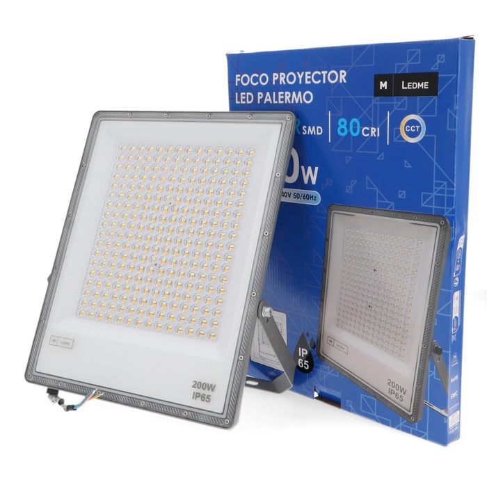 Iluminat exterior cu proiector LED Palermo 200W 3 temperaturi
