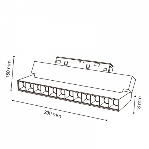 proiector LED magnetic 12w Alb, spot led sina magnetica, proiector led liniar pe sina magnetica, iluminat sina magnetica, sina spoturi magnetice, corpuri iluminat sina magnetica, spoturi magnetice liniare pe sina, spoturi magnetice albe, sina magnetica led tavan, iluminat pe sina magnetica, ledia.ro
