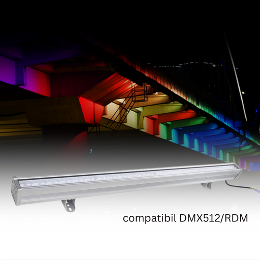 proiector liniar, iluminat peisagistic, iluminat exterior, iluminat fatadem proiector MiLight, D5-W72 MiBoxer, proiector liniar RGB, ledia.ro