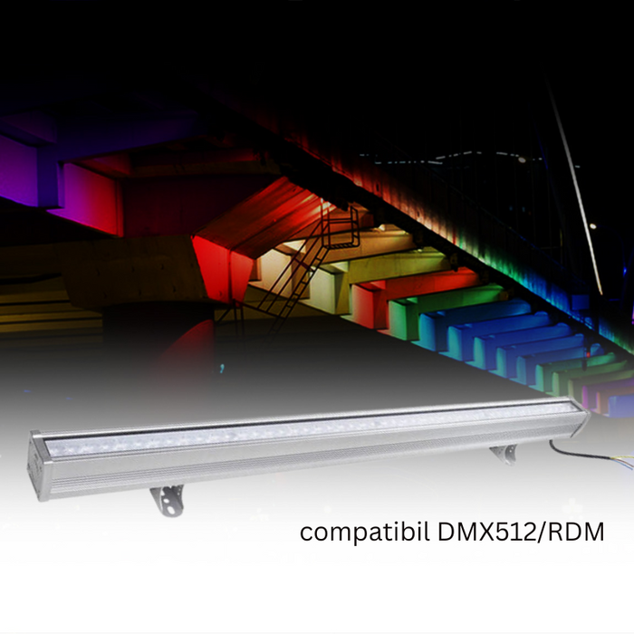 proiector liniar, iluminat peisagistic, iluminat exterior, iluminat fatadem proiector MiLight, D5-W72 MiBoxer, proiector liniar RGB, ledia.ro