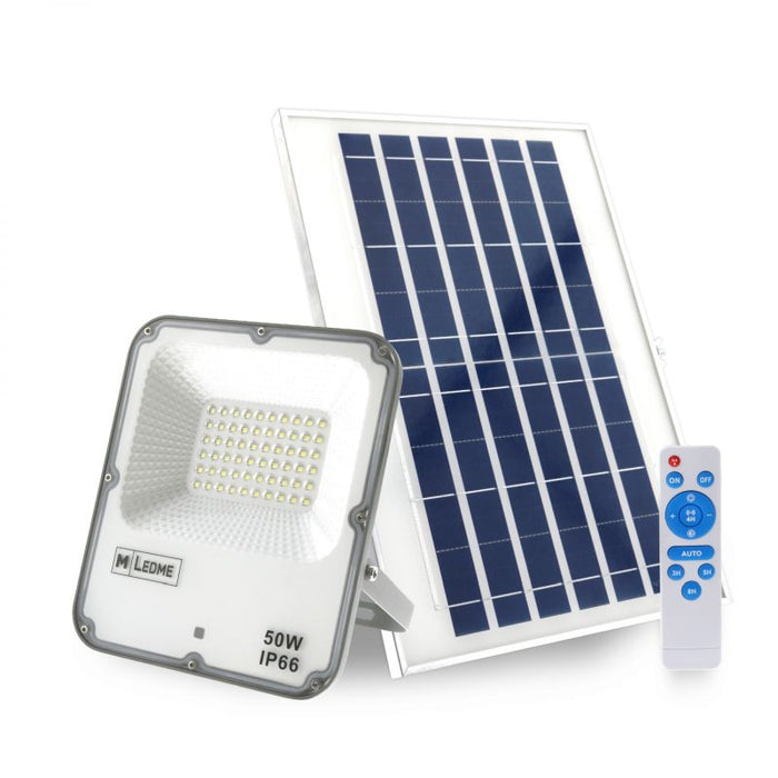 proiector cu incarcare solara, proiector led solar, proiector solar, proiector cu senzor, proiector cu panou solar, proiector solar cu telecomanda, proiector solar 50w, ledia.ro