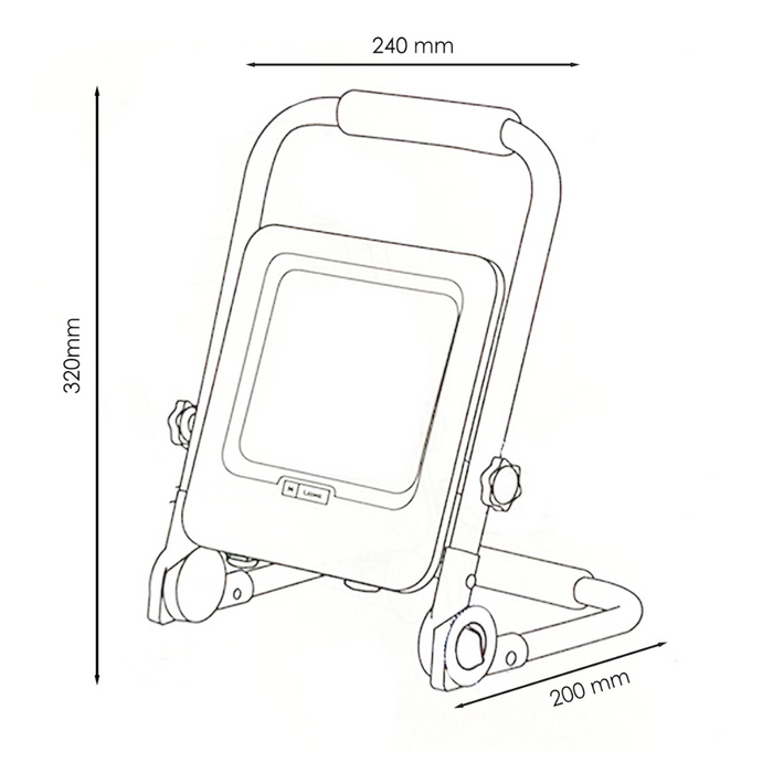Proiector LED Napoli 100W carcasă aluminiu rezistentă IK6