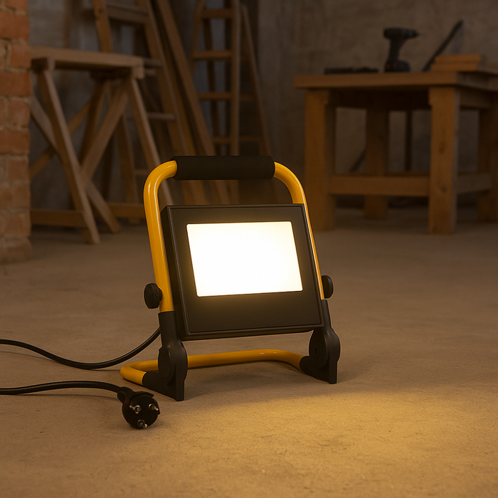 Proiector LED portabil Mola 50W 4500K IP65 pentru santier
