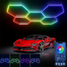 Iluminat RGB tip fagure pentru garaje și showroom-uri auto