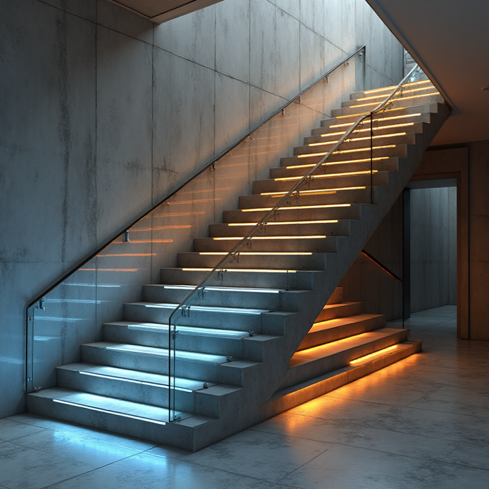 scari iluminate cu banda led cob 24v