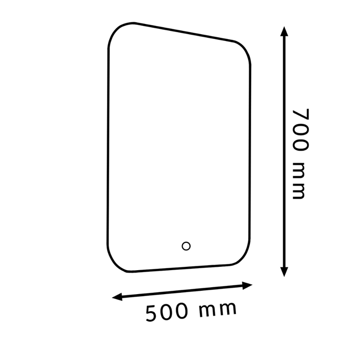 oglinda de baie premium cu lumina frontala