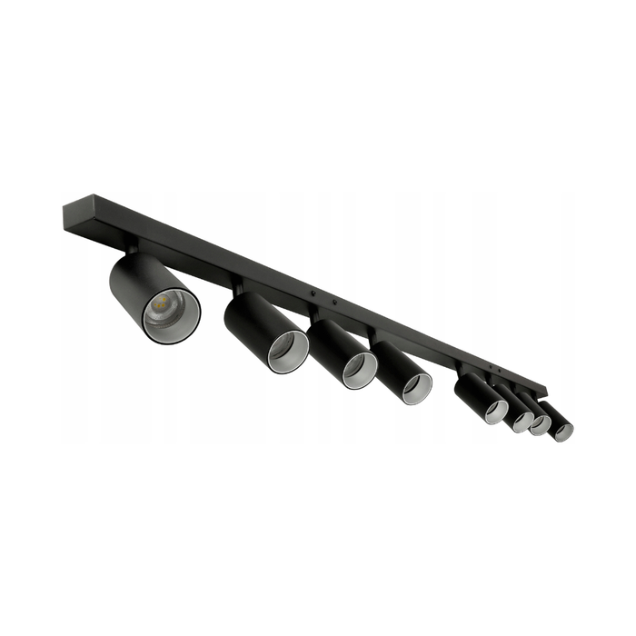 Corp iluminat 8xGU10 pentru sina neagra
